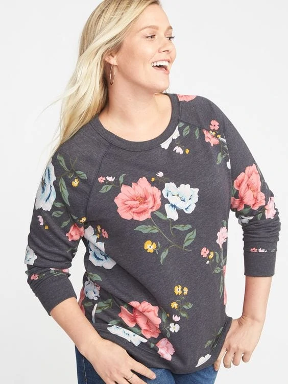 Old Navy Relaxed Plus-Size Graphic French-Terry Sweatshirt
